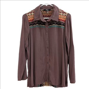 Andree By Unit Embroidered Button-Down Shirt